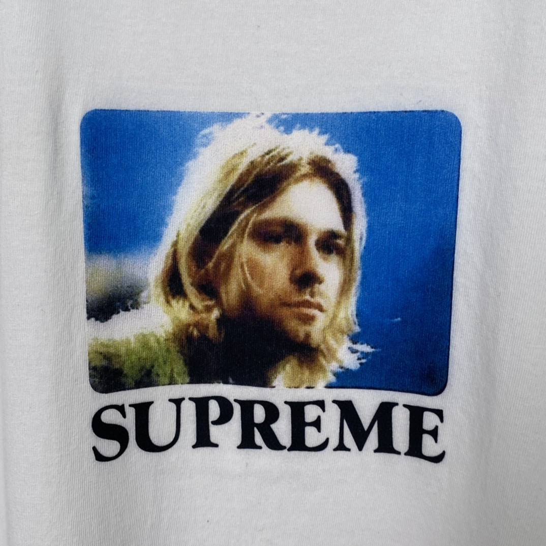 Supreme SS23 Week 1 KURT COBAIN TEE 库尔特柯本印花 短袖 白色 T 恤 男女同款 SUP-SS23-002