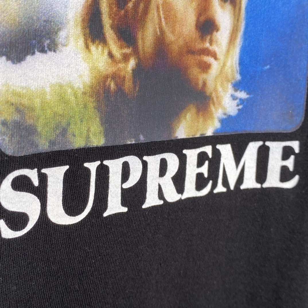 Supreme SS23 Week 1 KURT COBAIN TEE 库尔特柯本印花 短袖 黑色 T 恤 男女同款 SUP-SS23-002