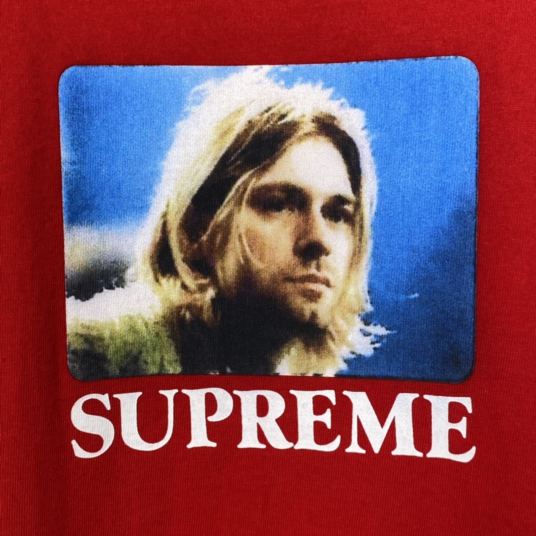 Supreme SS23 Week 1 KURT COBAIN TEE 库尔特柯本印花 短袖 红色 T 恤 男女同款 SUP-SS23-002