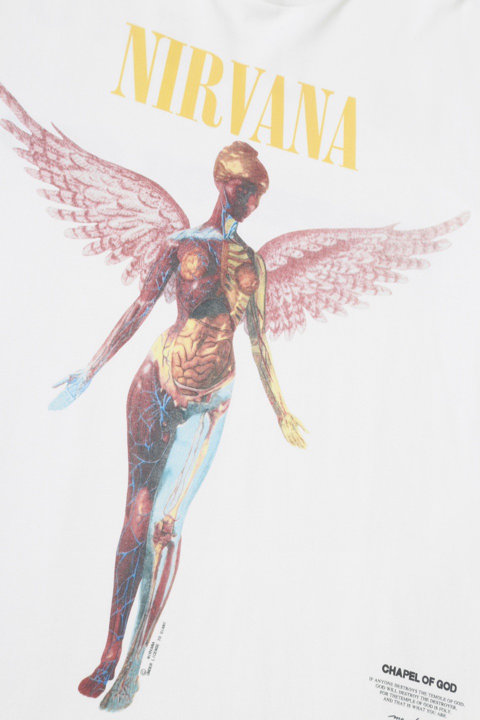 Fear of God NIRVANA FOG 摇滚涅磐乐队天使翅膀印花 T-Shirt 短袖 白色 T恤 夏款 男女同款 