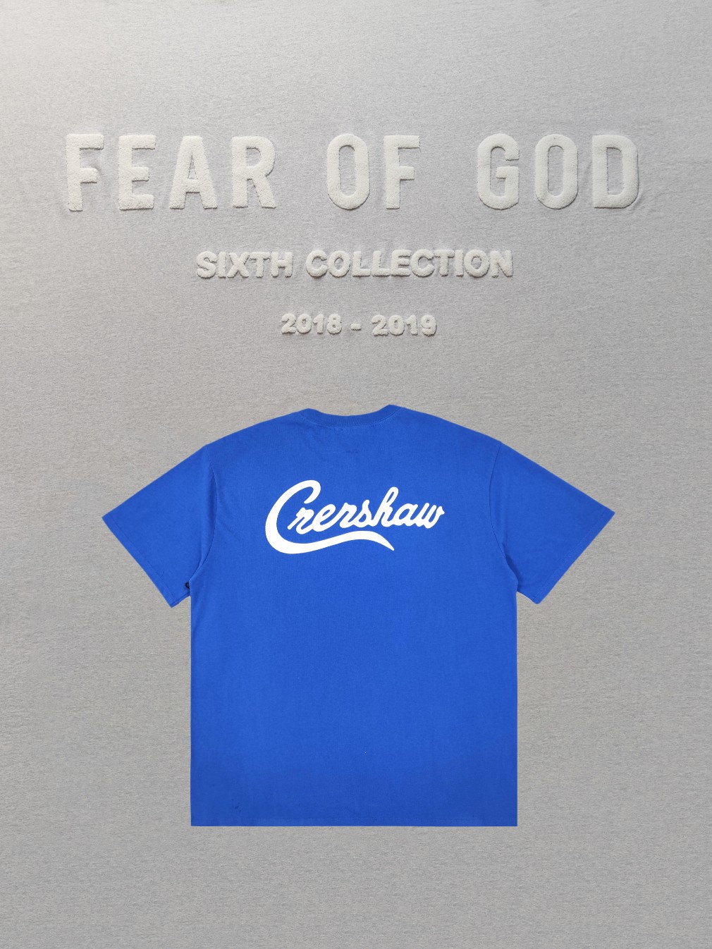 Fear of God T-Shirt FOG 字母logo印花 短袖 T恤 夏款 蓝色