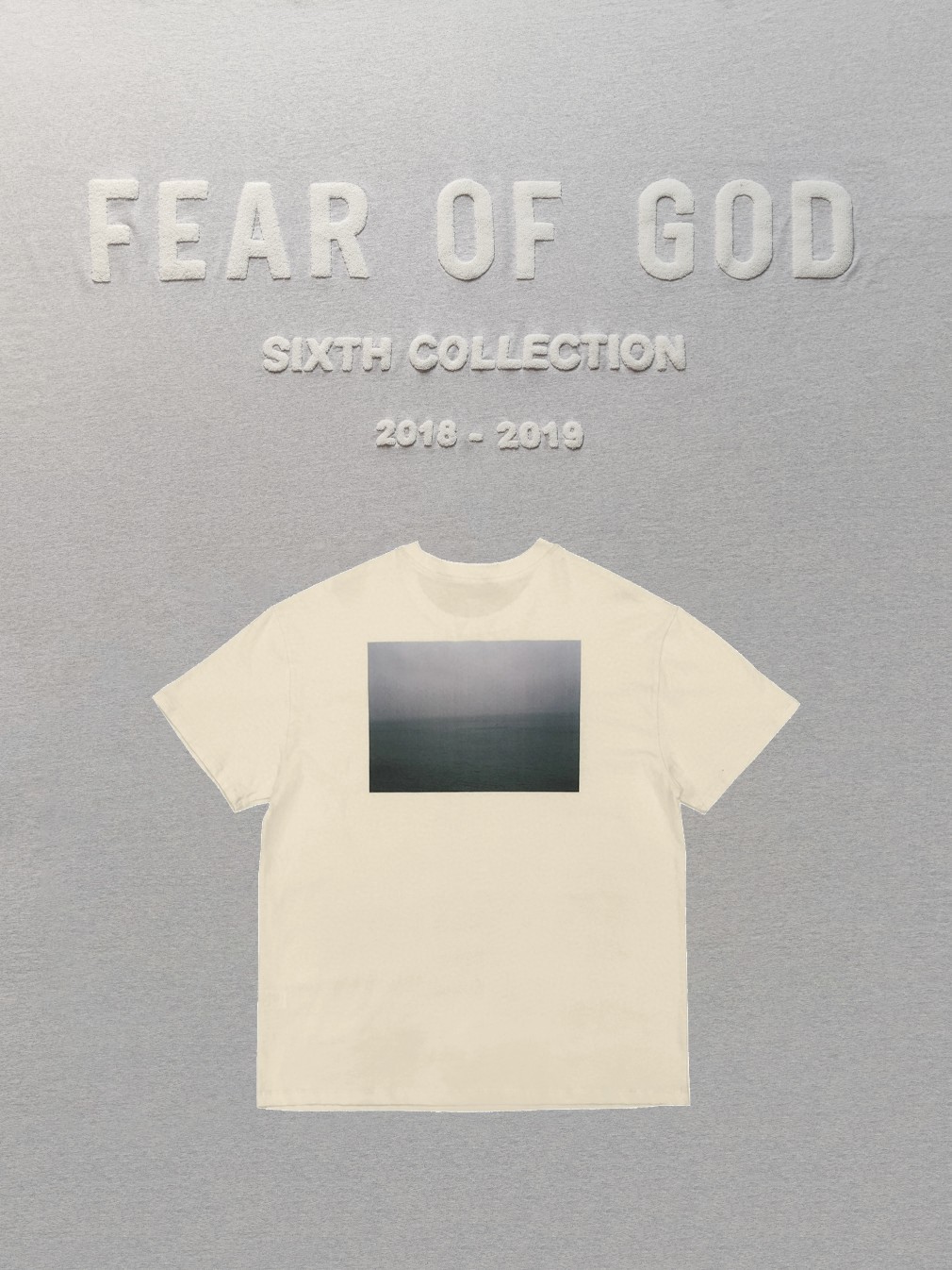 Fear Of God ESSENTIALS CALIFORNIA PHOTO BOXY T-SHIRTS FOG 加州限定款相片印花短袖 杏色 T 恤 夏款 男女同款 