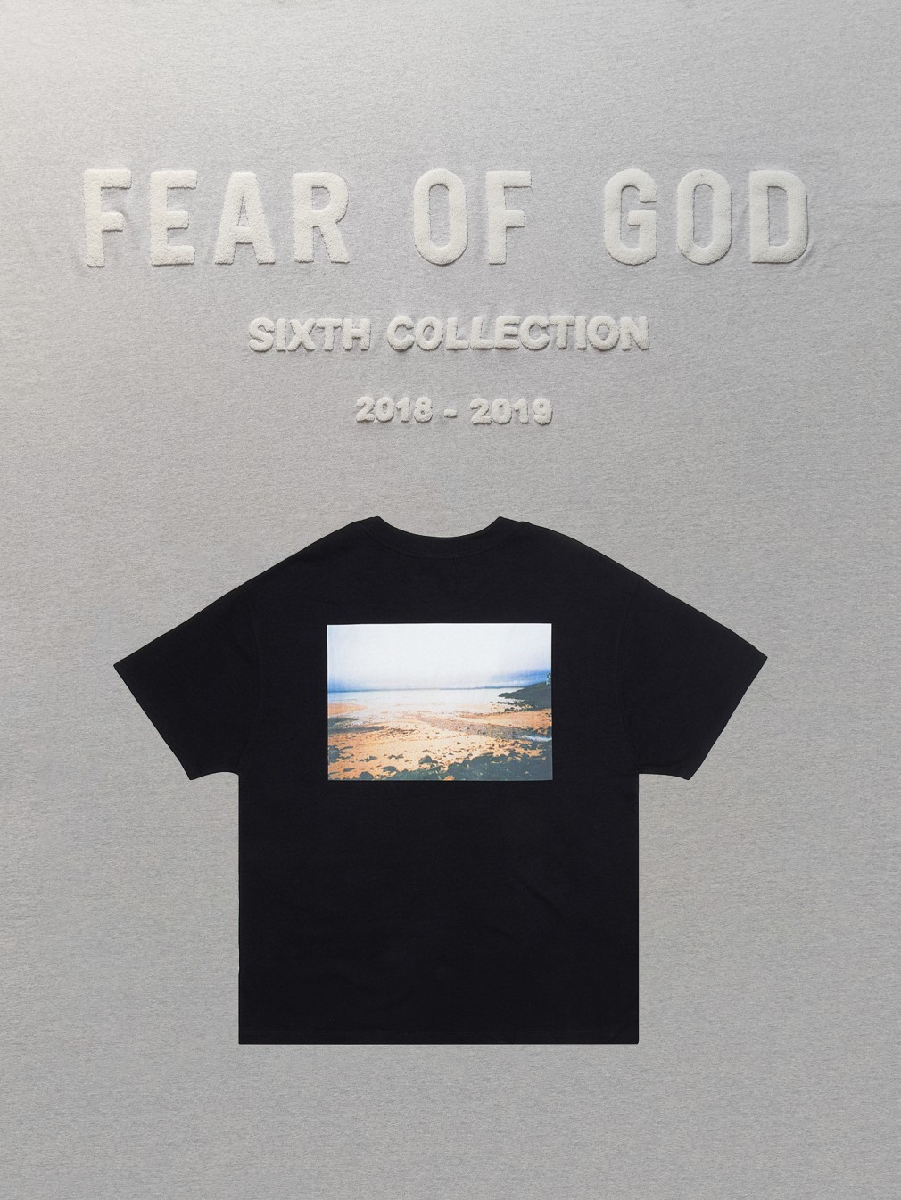 Fear Of God ESSENTIALS CALIFORNIA PHOTO BOXY T-SHIRTS FOG 加州限定款相片印花短袖 黑色 T 恤 夏款 男女同款 