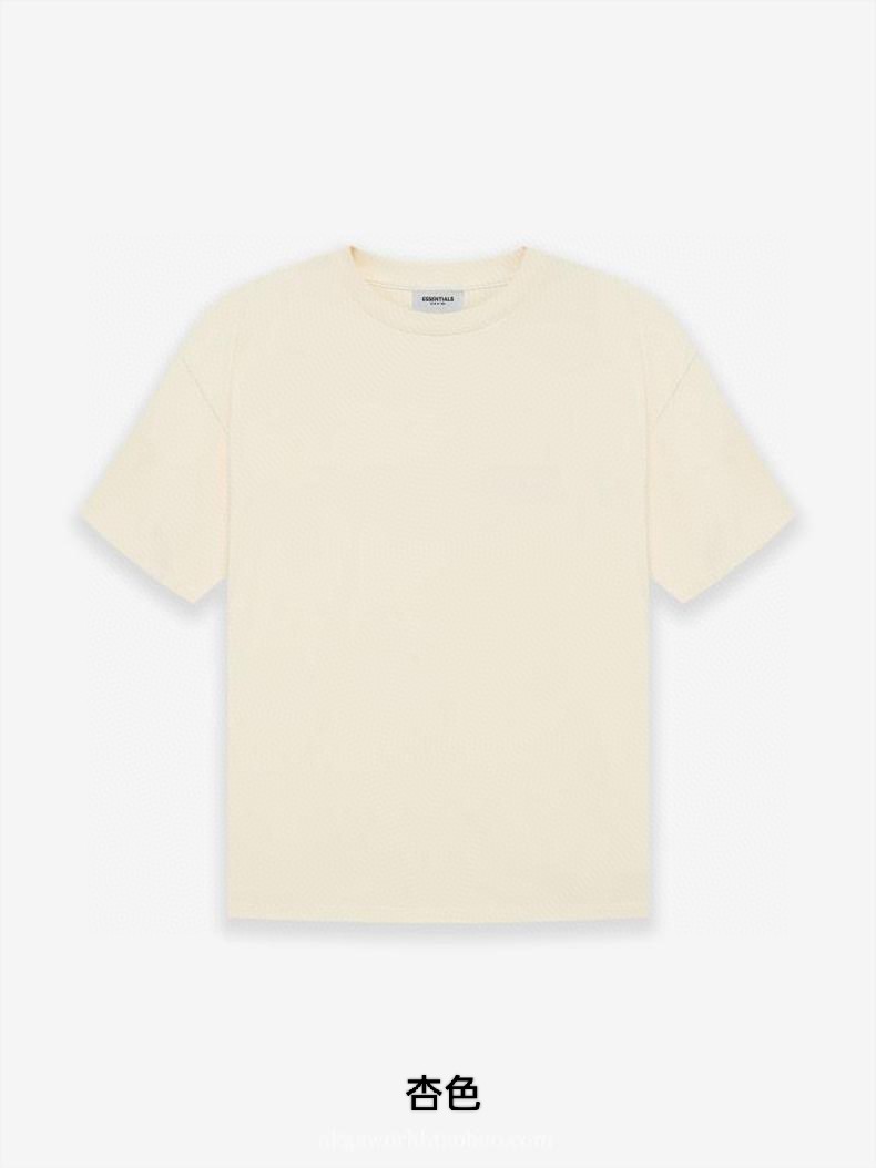 Fear of God Essentials SS21 Short Sleeve Tee Buttercream Cream 基础简约Logo 硅胶立体字款 短袖 杏色 大地灰 琥珀色 浅草绿 T 恤 男女同款 