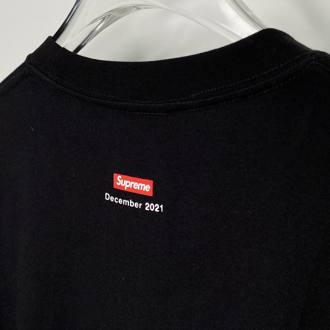 Supreme Week 18 Spend It Tee 字母印花 黑色 圆领 短袖 T 恤 夏款  男女同款 SUP-FW21-373