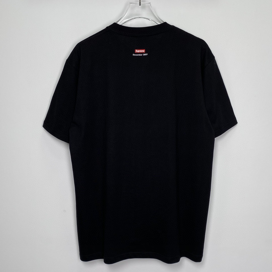 Supreme Week 18 Spend It Tee 字母印花 黑色 圆领 短袖 T 恤 夏款  男女同款 SUP-FW21-373