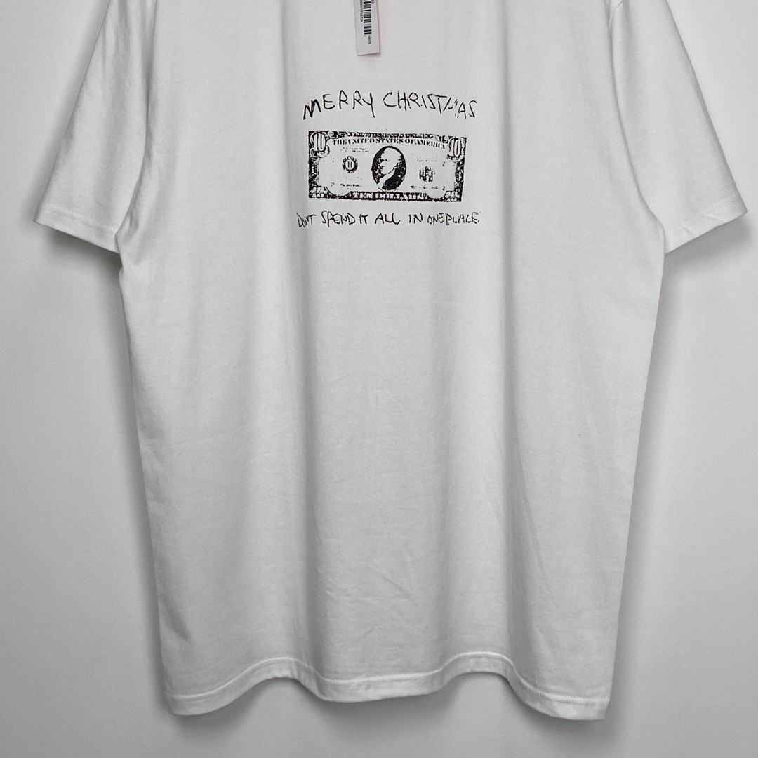 Supreme Week 18 Spend It Tee 字母印花 白色 圆领 短袖 T 恤 夏款  男女同款 SUP-FW21-373