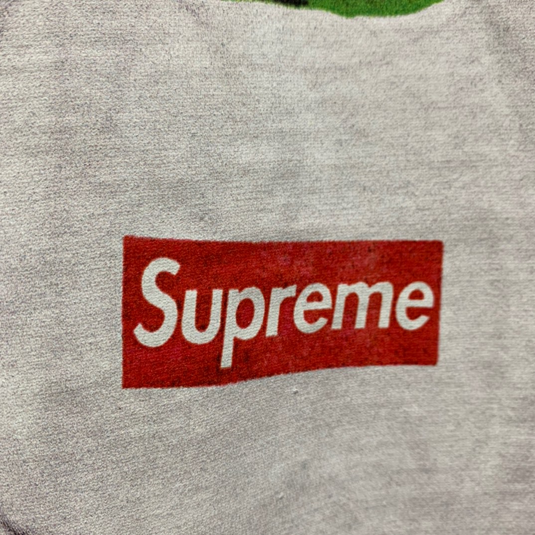 Supreme 08ss KERMIT 科密特青蛙 TEE 黑色 圆领 短袖 T 恤 夏款  男女同款 