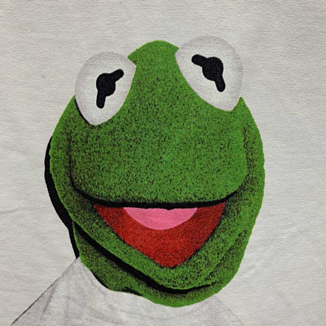 Supreme 08ss KERMIT 科密特青蛙 TEE 白色 圆领 短袖 T 恤 夏款  男女同款 