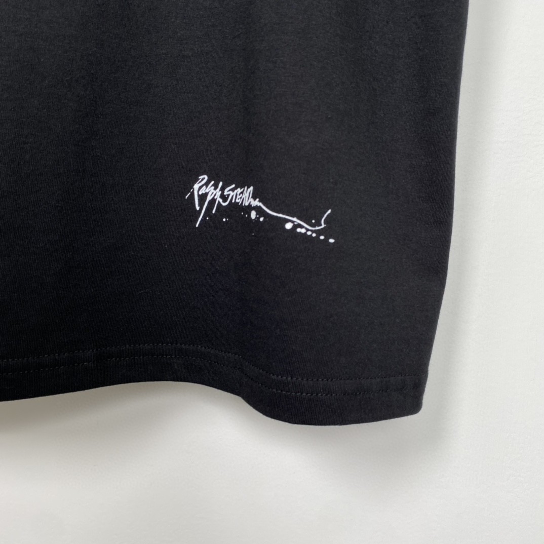 Supreme SS22 Week 8 Ralph Steadman Box Logo Tee 油漆涂抹 黑色 圆领 短袖 T 恤 夏款  男女同款 SUP-SS22-620