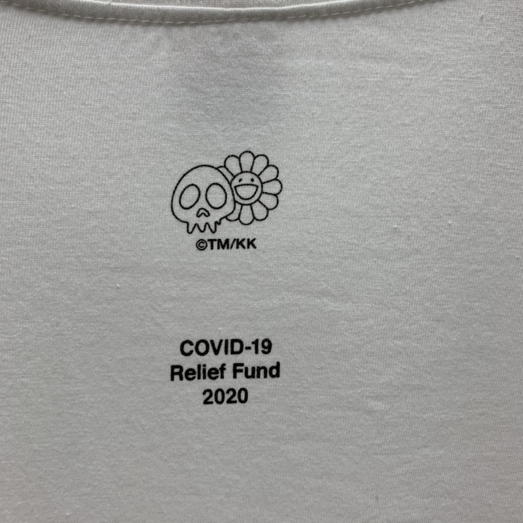 Supreme Week 9 村上隆慈善义卖太阳花 白色 圆领 短袖 T 恤 夏款  男女同款 SUP-SS20-590