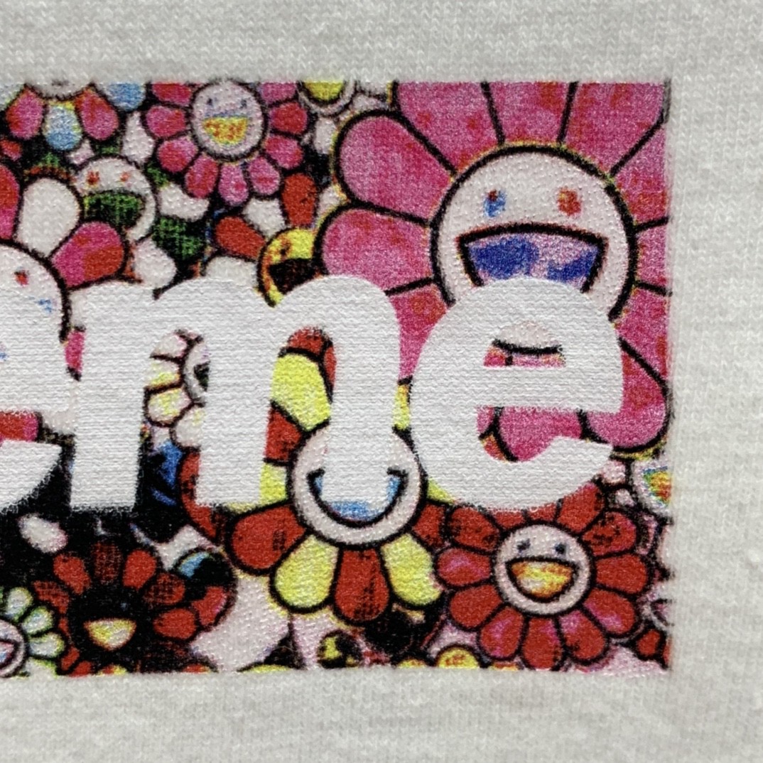 Supreme Week 9 村上隆慈善义卖太阳花 白色 圆领 短袖 T 恤 夏款  男女同款 SUP-SS20-590