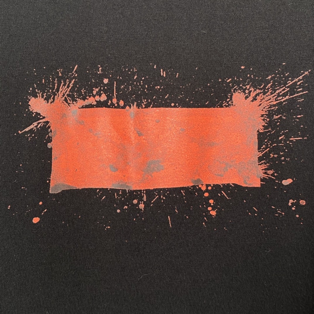 Supreme SS22 Week 8 Ralph Steadman Box Logo Tee 油漆涂抹 黑色 圆领 短袖 T 恤 夏款  男女同款 SUP-SS22-620