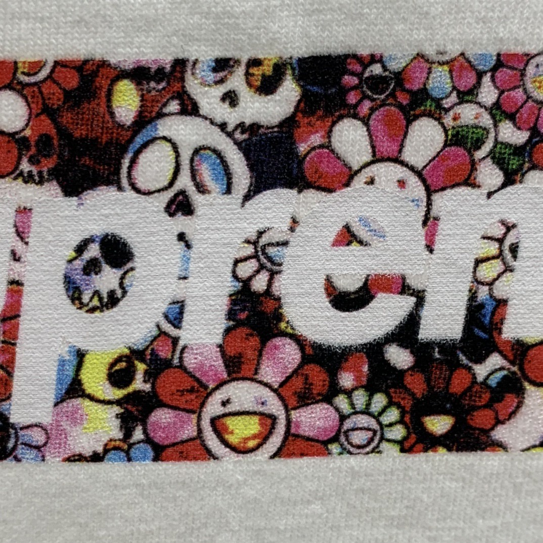 Supreme Week 9 村上隆慈善义卖太阳花 白色 圆领 短袖 T 恤 夏款  男女同款 SUP-SS20-590