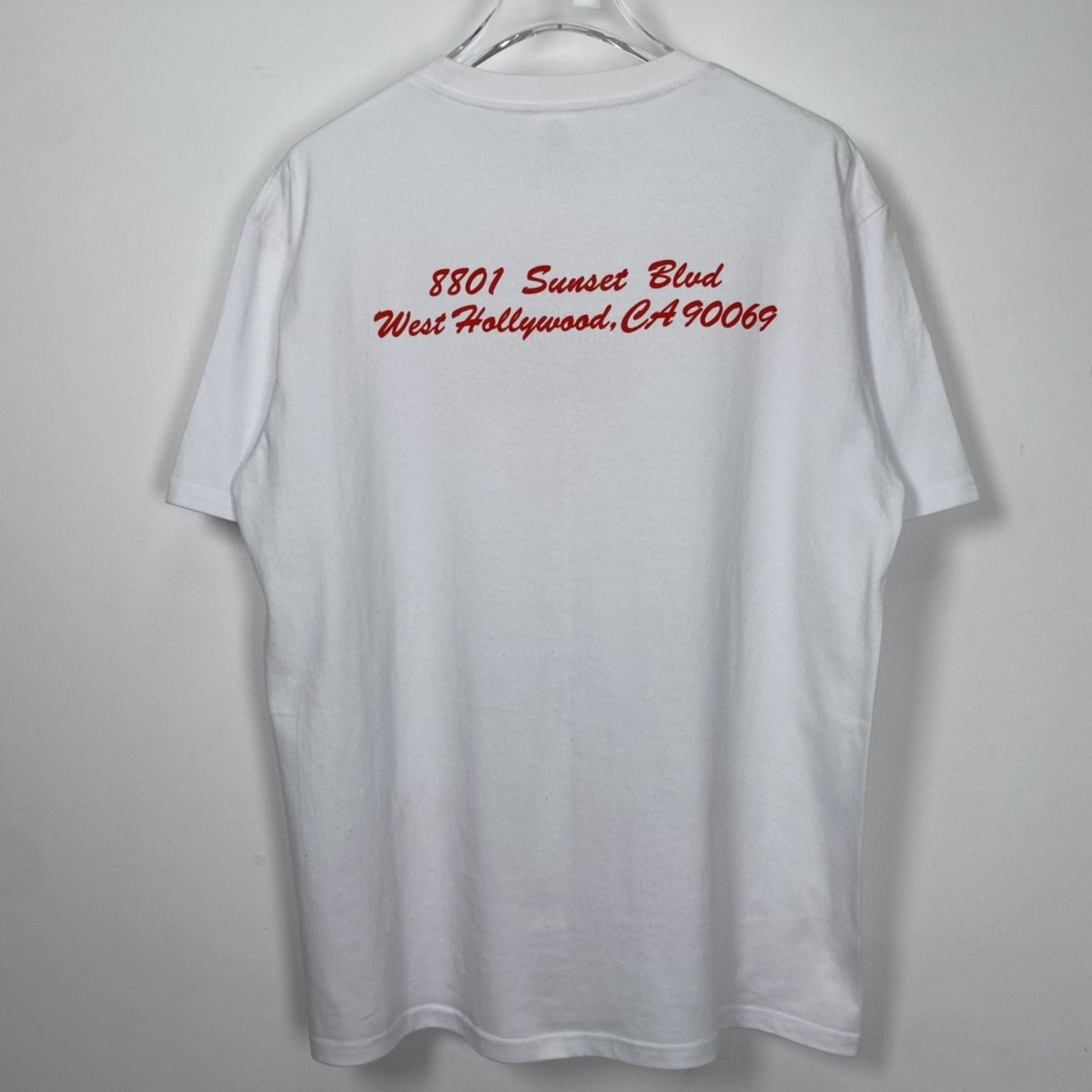 Supreme SS23 Week 1 West Hollywood Box Logo Tee 洛杉矶新店限定 白色 圆领 短袖 T 恤 夏款  男女同款 SUP-SS23-050