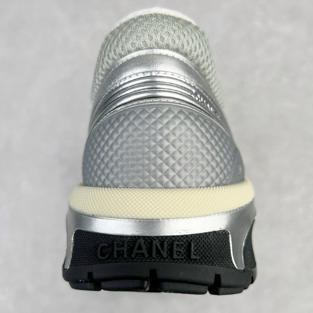 CHANEL 香奈儿 徽标 银灰色 低筒 运动鞋 休闲鞋 跑步鞋 女鞋 