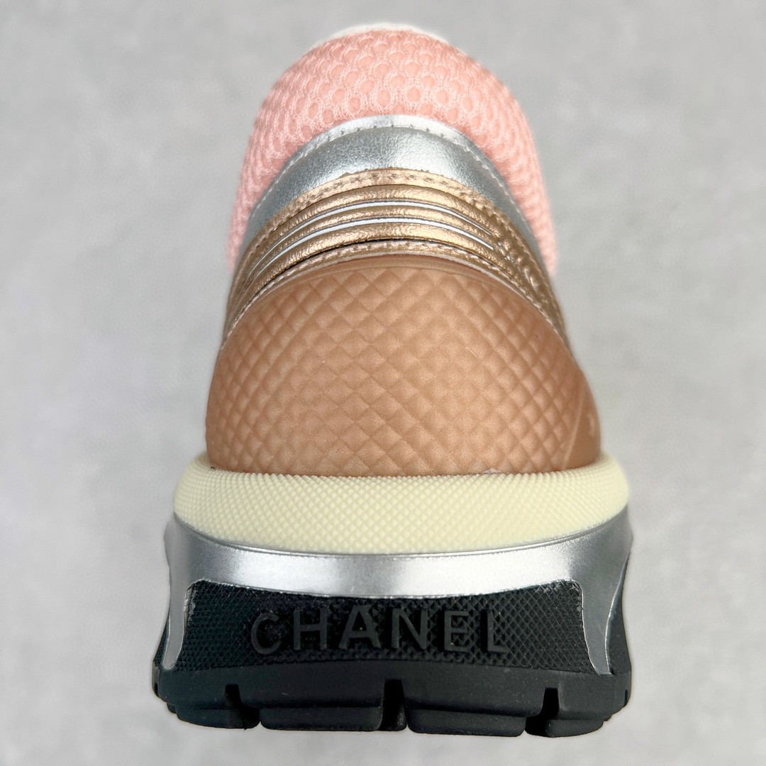 CHANEL 香奈儿 徽标 小香金属系列 银粉色 低筒 运动鞋 休闲鞋 跑步鞋 女鞋 