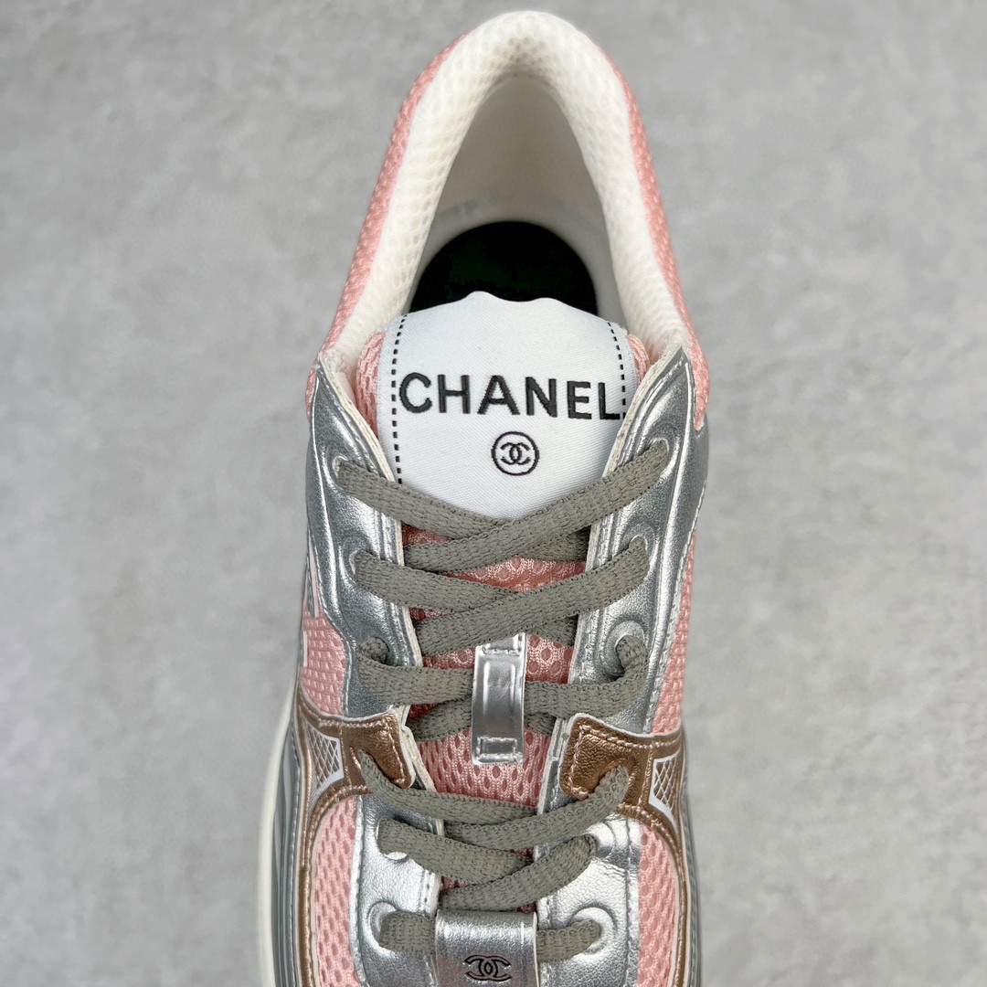 CHANEL 香奈儿 徽标 小香金属系列 银粉色 低筒 运动鞋 休闲鞋 跑步鞋 女鞋 