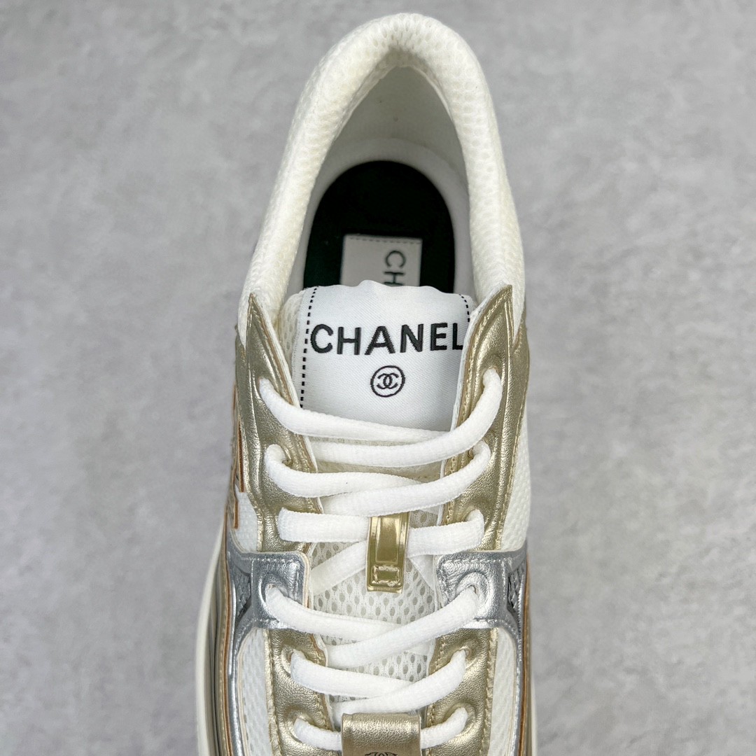 CHANEL 香奈儿 白金色 低筒 运动鞋 休闲鞋 跑步鞋 女鞋 G39792 Y56368 K5450