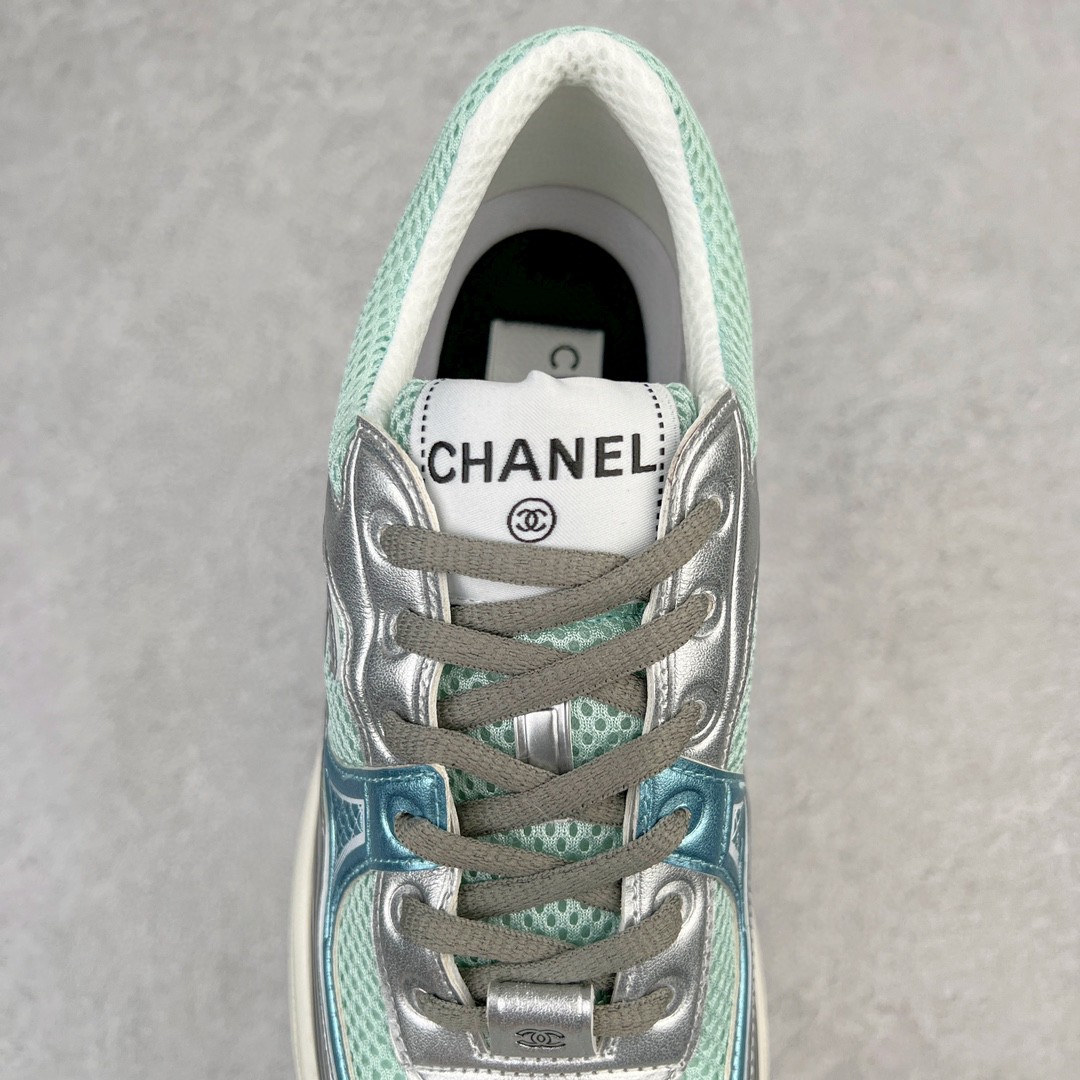 CHANEL 香奈儿 银绿 低筒 运动鞋 休闲鞋 跑步鞋 女鞋 