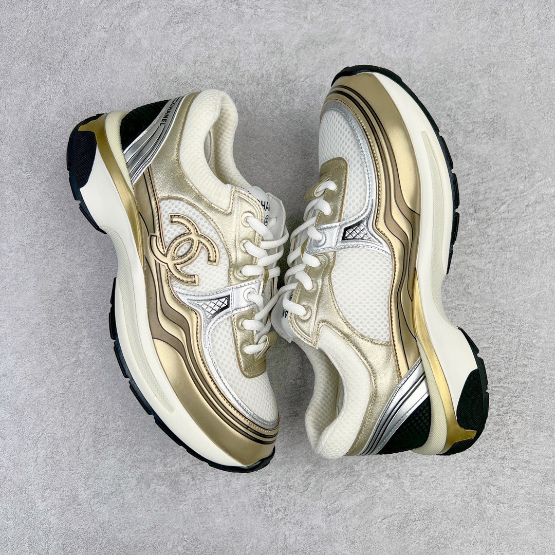 CHANEL 香奈儿 白金色 低筒 运动鞋 休闲鞋 跑步鞋 女鞋 G39792 Y56368 K5450