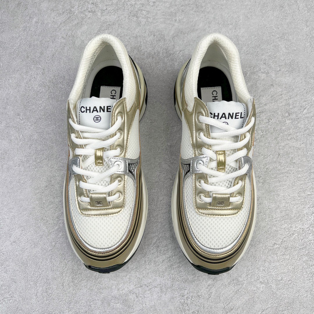 CHANEL 香奈儿 白金色 低筒 运动鞋 休闲鞋 跑步鞋 女鞋 G39792 Y56368 K5450