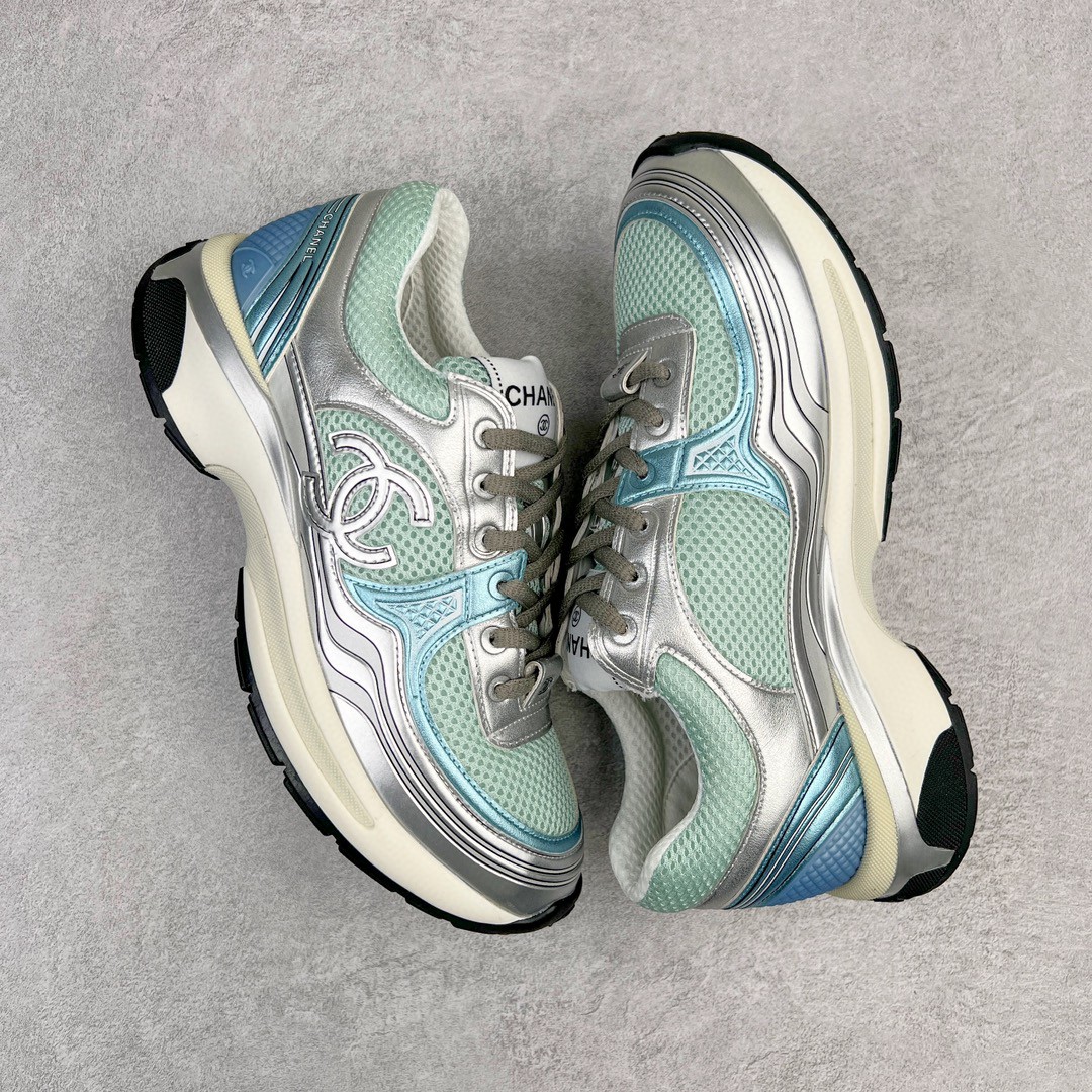 CHANEL 香奈儿 银绿 低筒 运动鞋 休闲鞋 跑步鞋 女鞋 