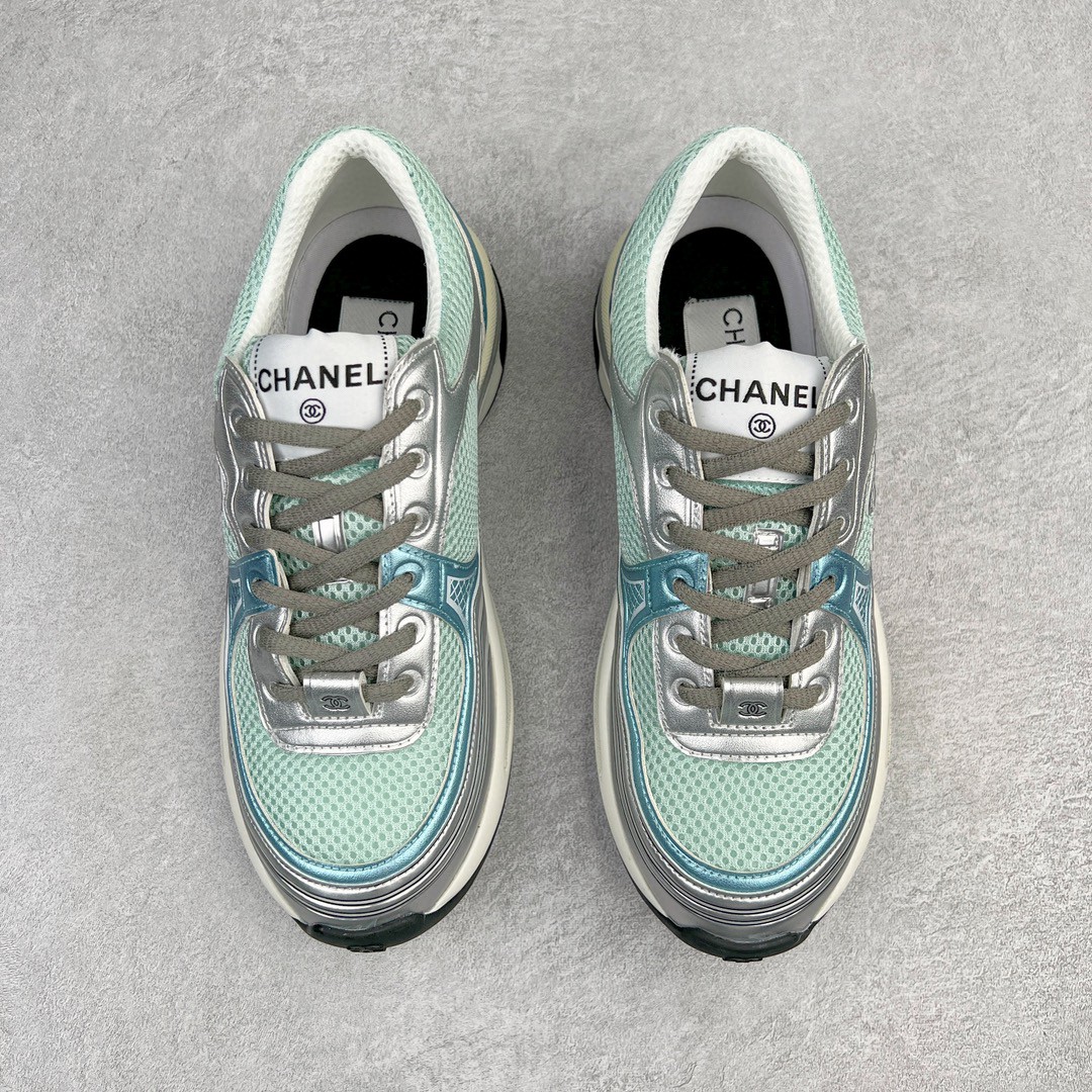 CHANEL 香奈儿 银绿 低筒 运动鞋 休闲鞋 跑步鞋 女鞋 