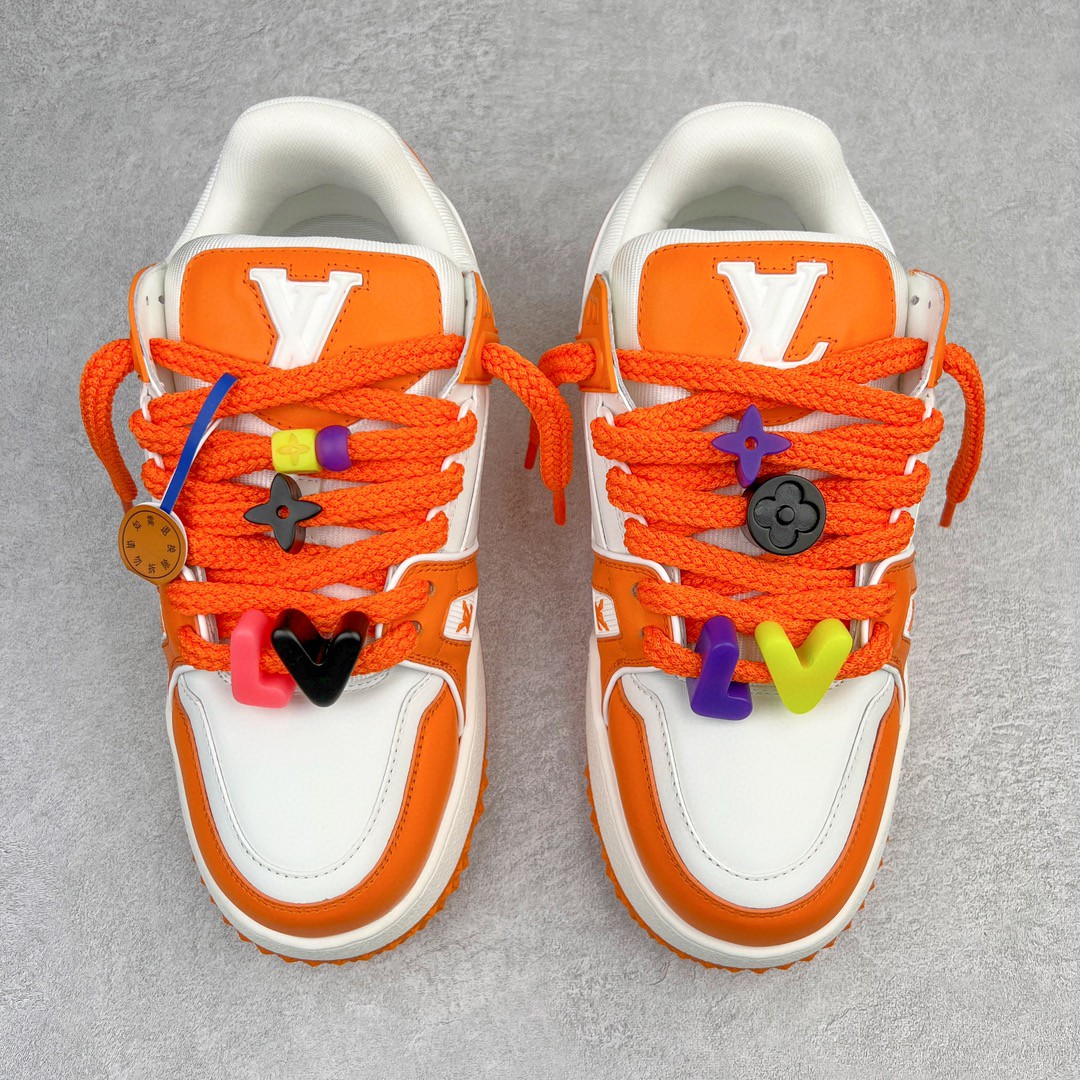 Louis Vuitton 路易威登 TTrainer Maxi 小胖丁 白橙 低筒 休闲鞋 板鞋 运动鞋 男鞋 女鞋 1AB8SZ