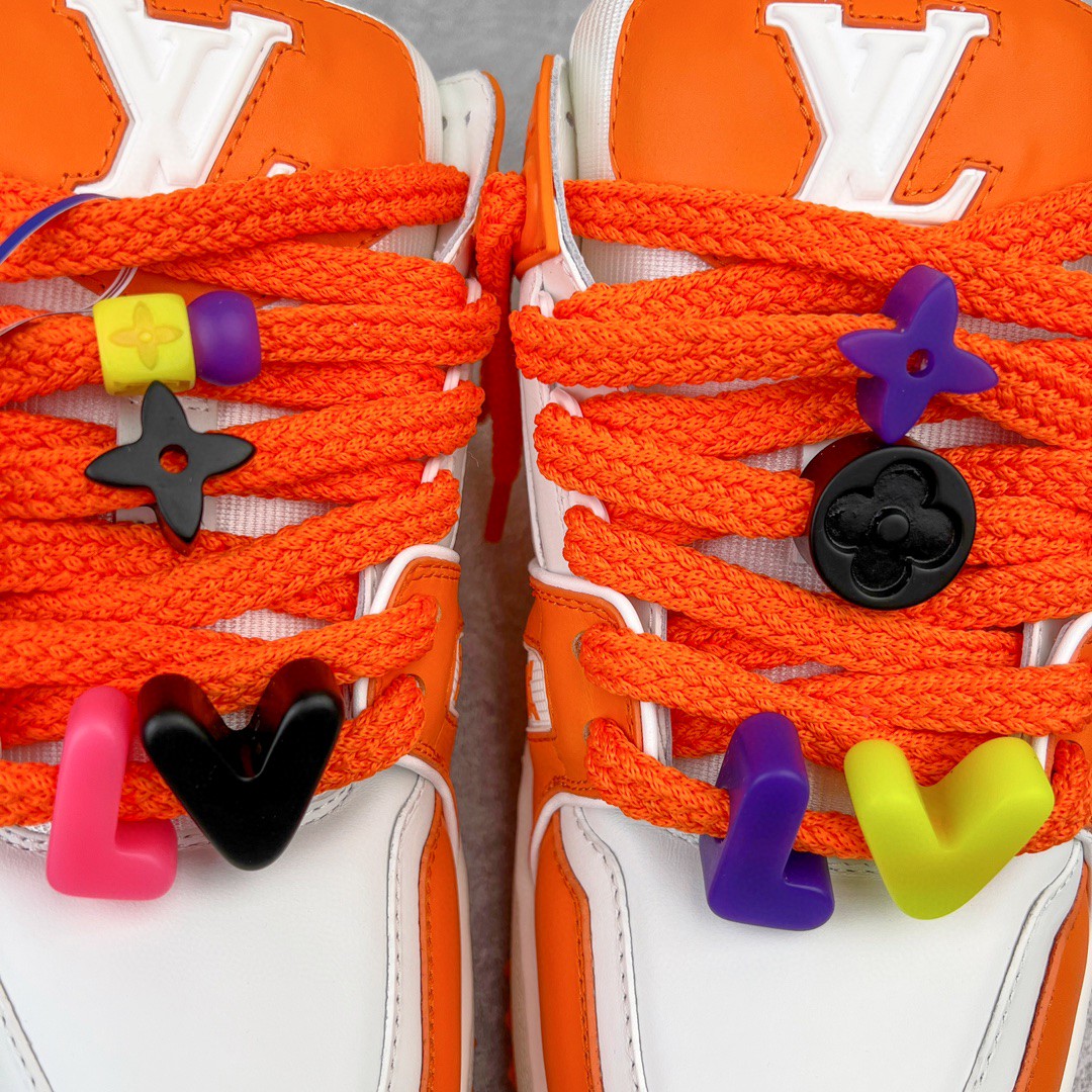 Louis Vuitton 路易威登 TTrainer Maxi 小胖丁 白橙 低筒 休闲鞋 板鞋 运动鞋 男鞋 女鞋 1AB8SZ