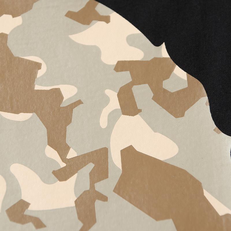 A BATHING APE BAPE 字母沙漠迷彩猿人头 印花 白蓝色 黑蓝色 白棕色 黑棕色 圆领 T恤 短袖 夏款 男女同款 0ZXTEM110050I