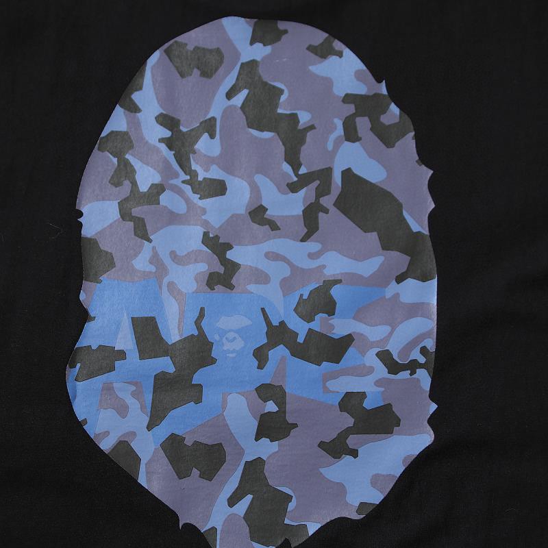 A BATHING APE BAPE 字母沙漠迷彩猿人头 印花 白蓝色 黑蓝色 白棕色 黑棕色 圆领 T恤 短袖 夏款 男女同款 0ZXTEM110050I
