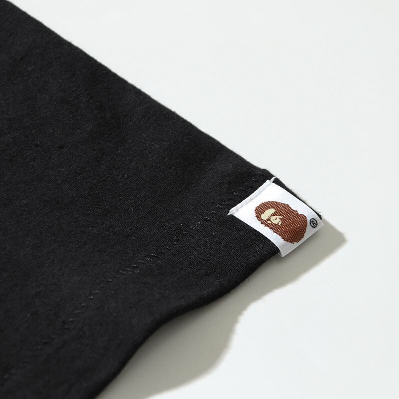 A BATHING APE BAPE Ape Head Tee 猿人头 Logo 黑色 圆领 T恤 短袖 夏款 男女同款 1I30-110-059