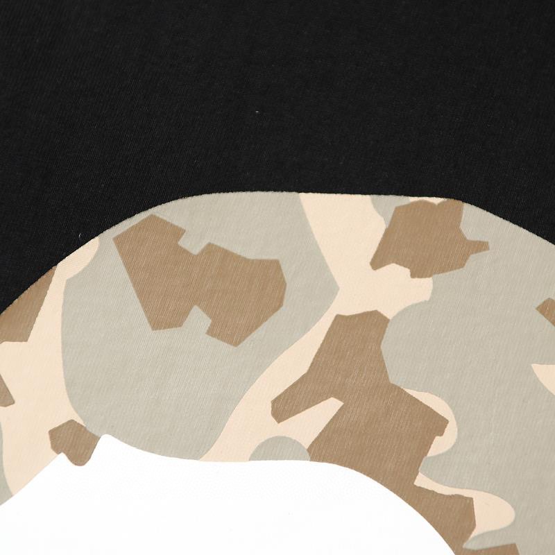 A BATHING APE BAPE 字母沙漠迷彩猿人头 印花 白蓝色 黑蓝色 白棕色 黑棕色 圆领 T恤 短袖 夏款 男女同款 0ZXTEM110050I