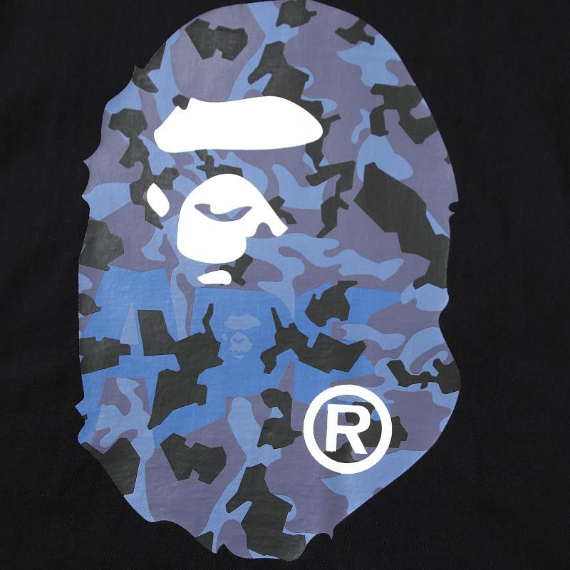 A BATHING APE BAPE 字母沙漠迷彩猿人头 印花 白蓝色 黑蓝色 白棕色 黑棕色 圆领 T恤 短袖 夏款 男女同款 0ZXTEM110050I