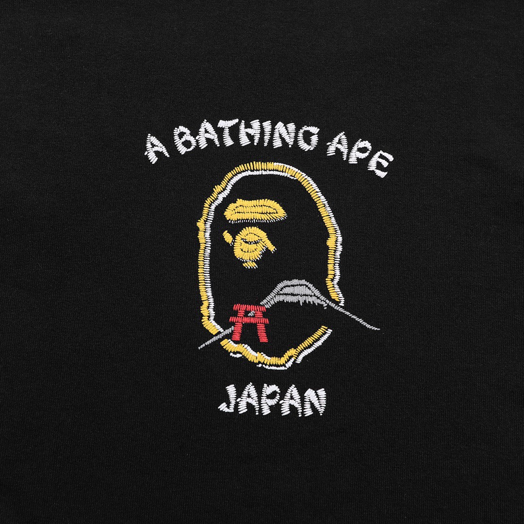 BAPE 纯色猿人头 印花 白色 黑色 圆领 T恤 短袖 夏款 男女同款 1I72-110-035