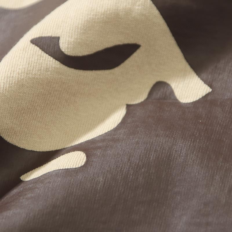 BAPE 纯色猿人头 印花 白色 黑色 杏色 圆领 T恤 短袖 夏款 男女同款 1H30-110-026