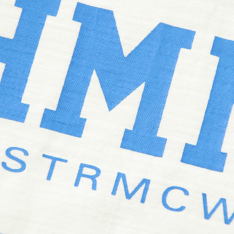 HUMAN MADE  SS22 黑色 白色 字母北极熊印花 圆领 短袖T 恤 男女同款 HM21TE002