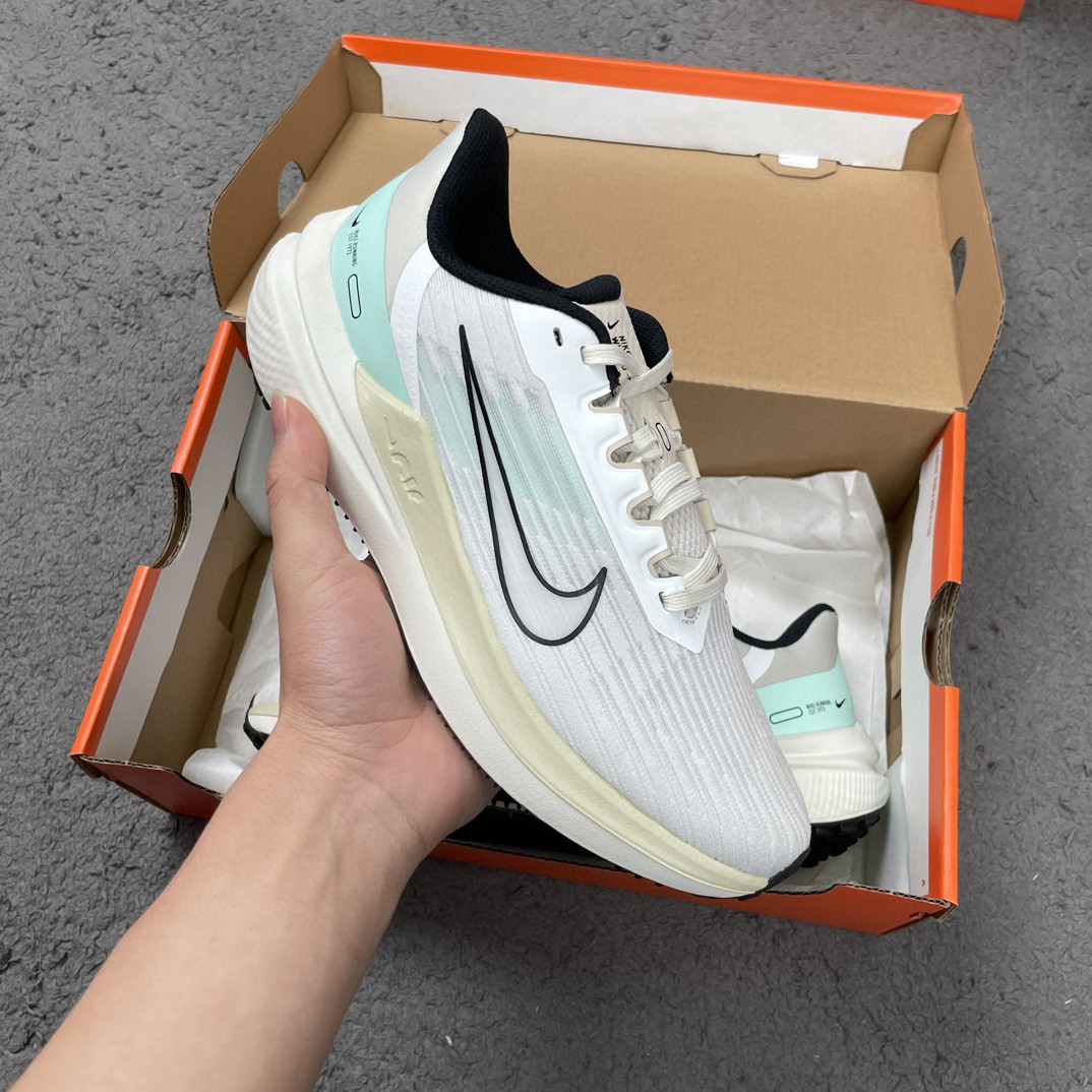 Nike Zoom Winflo 9 白绿 低筒 减震防滑 运动鞋 跑步鞋 男鞋 女鞋 DV9121-011