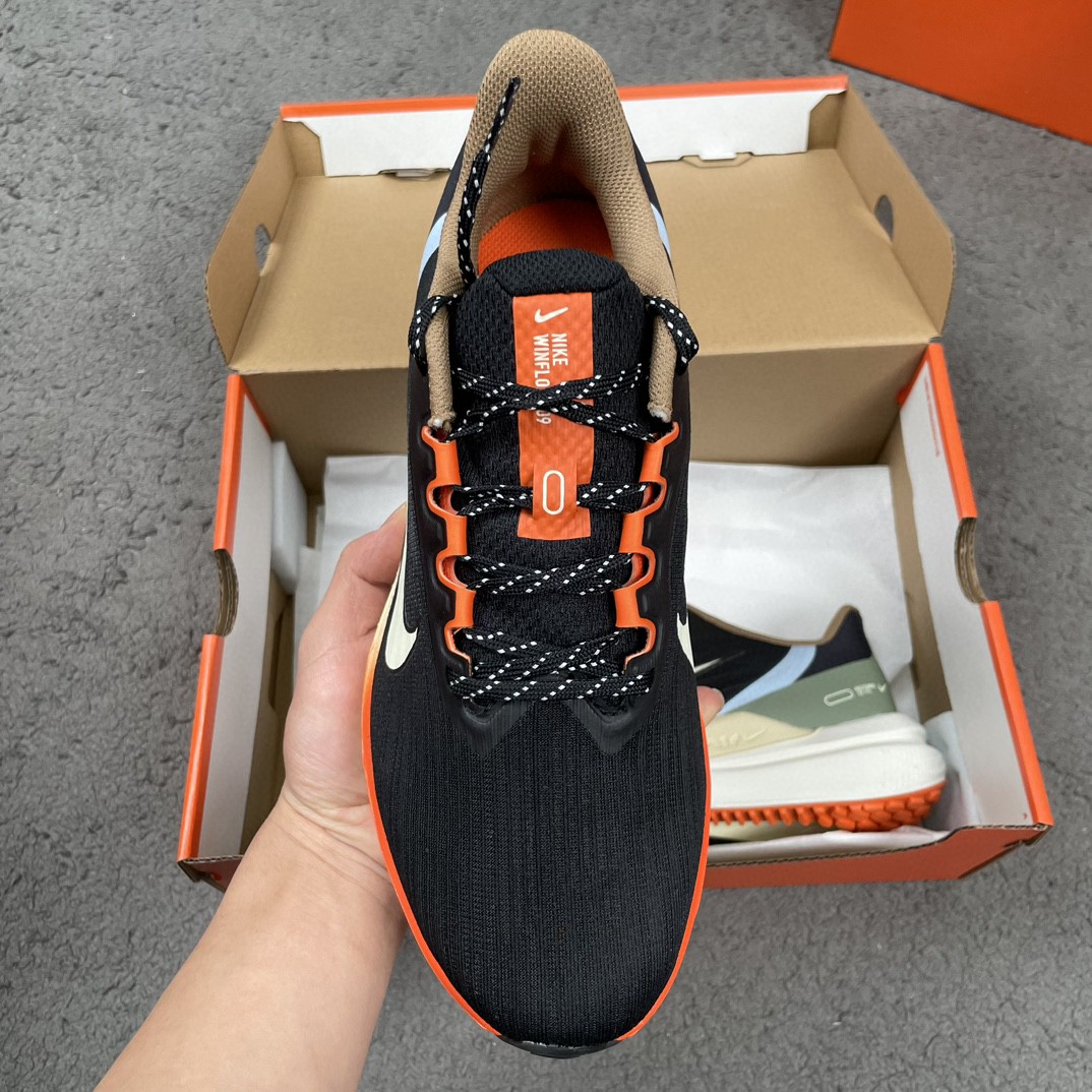 Nike Zoom Winflo 9 登月 黑橙 低筒 减震防滑 运动鞋 跑步鞋 男鞋 女鞋 DX6040-071