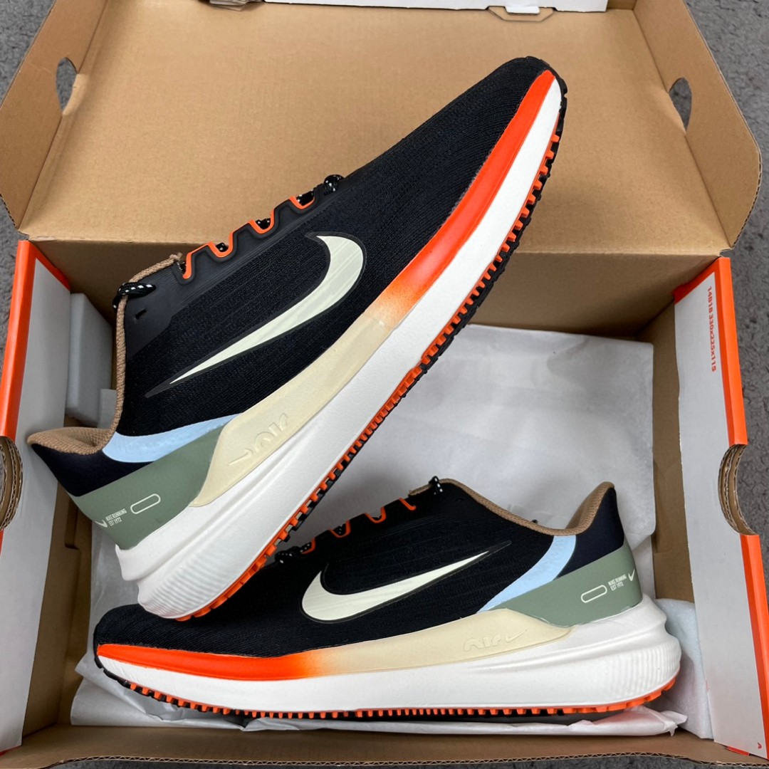 Nike Zoom Winflo 9 登月 黑橙 低筒 减震防滑 运动鞋 跑步鞋 男鞋 女鞋 DX6040-071