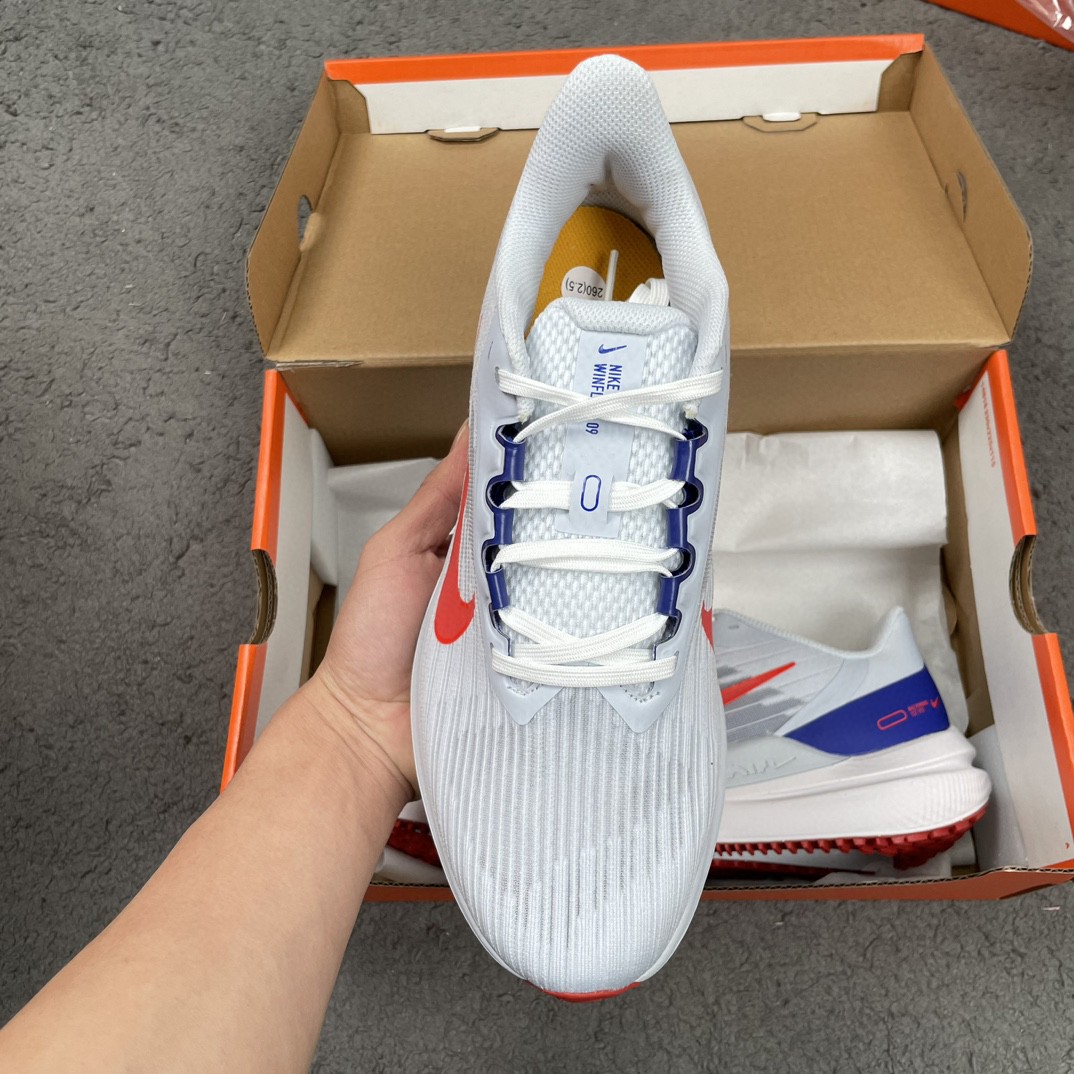 Nike Zoom Winflo 9 登月 白红蓝 低筒 减震防滑 运动鞋 跑步鞋 男鞋 女鞋 DD6203-006