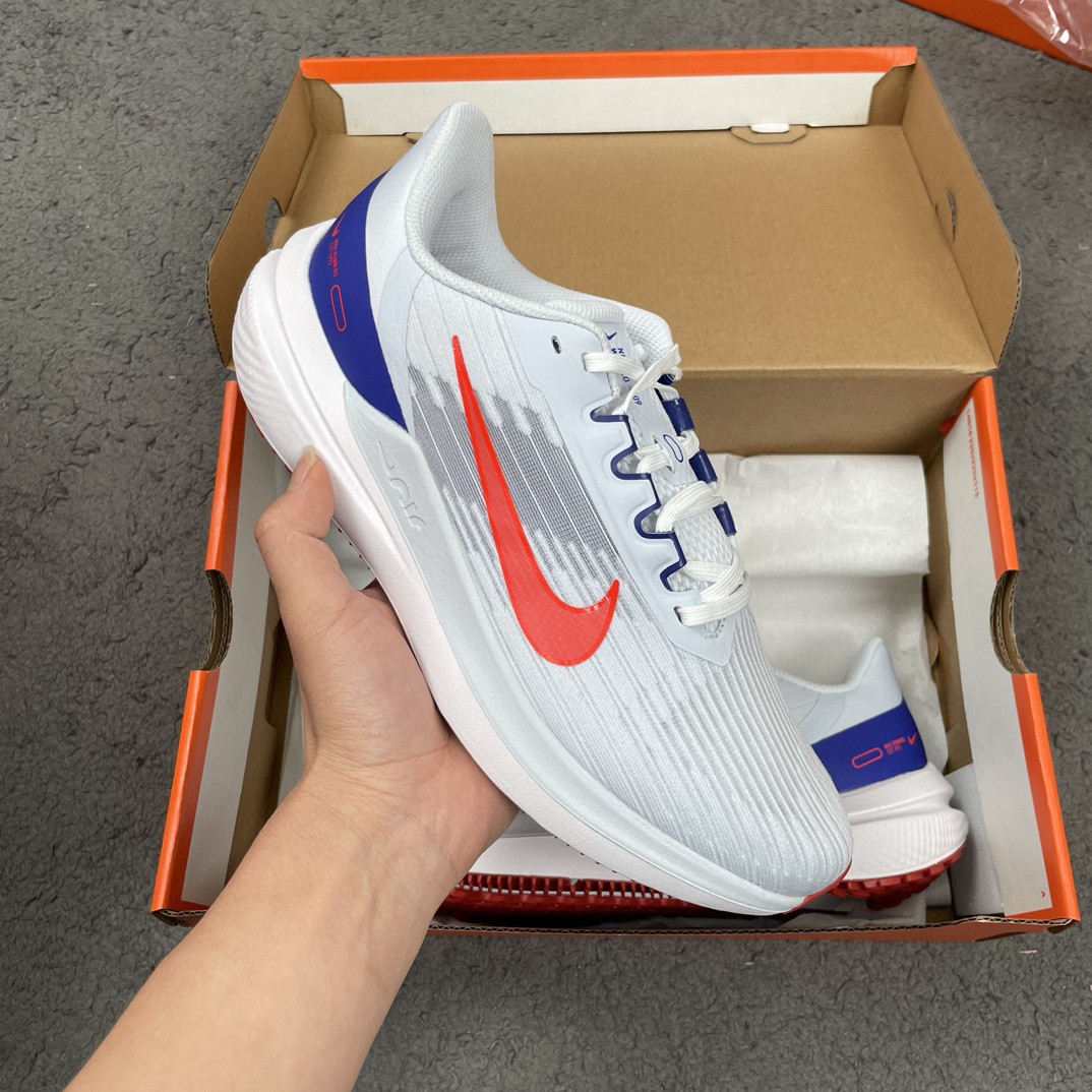 Nike Zoom Winflo 9 登月 白红蓝 低筒 减震防滑 运动鞋 跑步鞋 男鞋 女鞋 DD6203-006