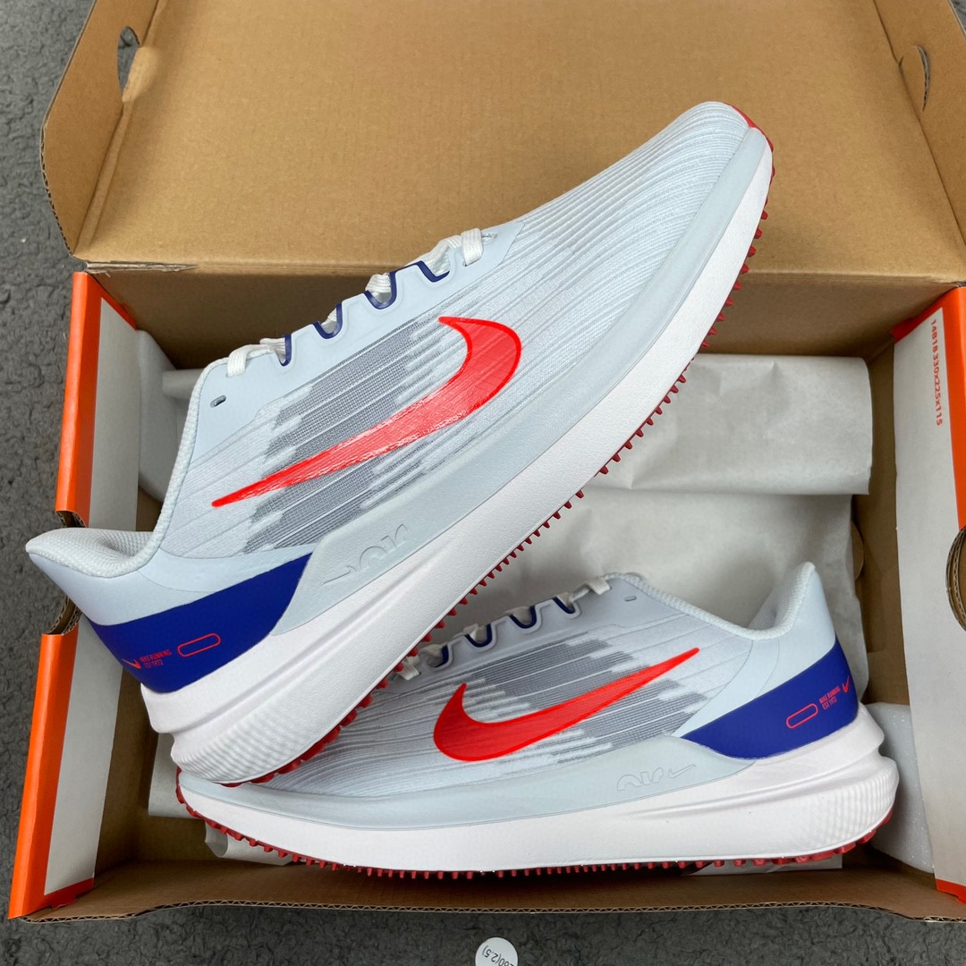 Nike Zoom Winflo 9 登月 白红蓝 低筒 减震防滑 运动鞋 跑步鞋 男鞋 女鞋 DD6203-006