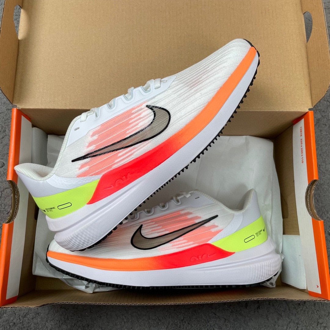 Nike Zoom Winflo 9 白橙 低筒 减震防滑 运动鞋 跑步鞋 男鞋 女鞋 DD6203-100