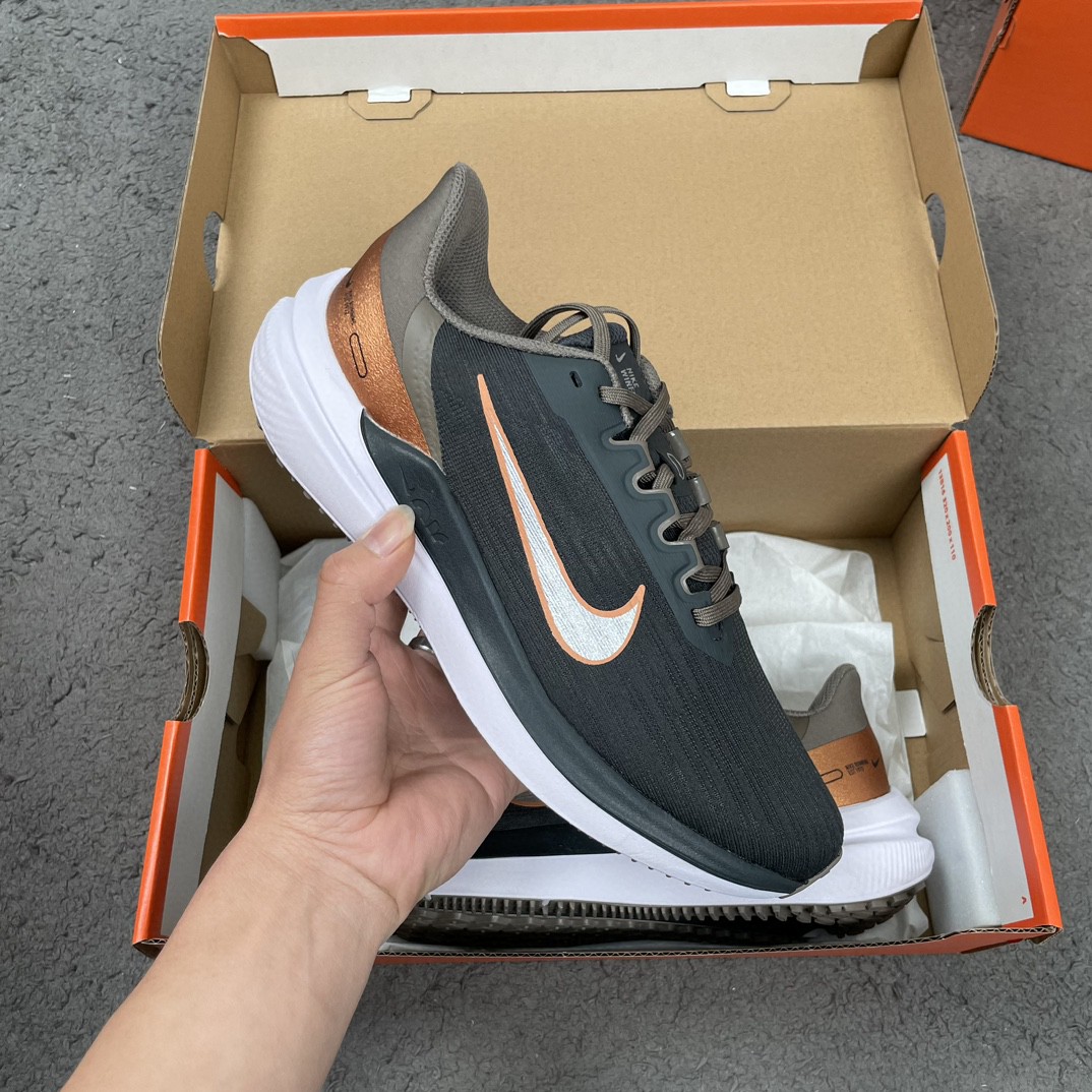 Nike Zoom Winflo 9 登月 黑棕 低筒 减震防滑 运动鞋 跑步鞋 男鞋 女鞋 DD8686-005