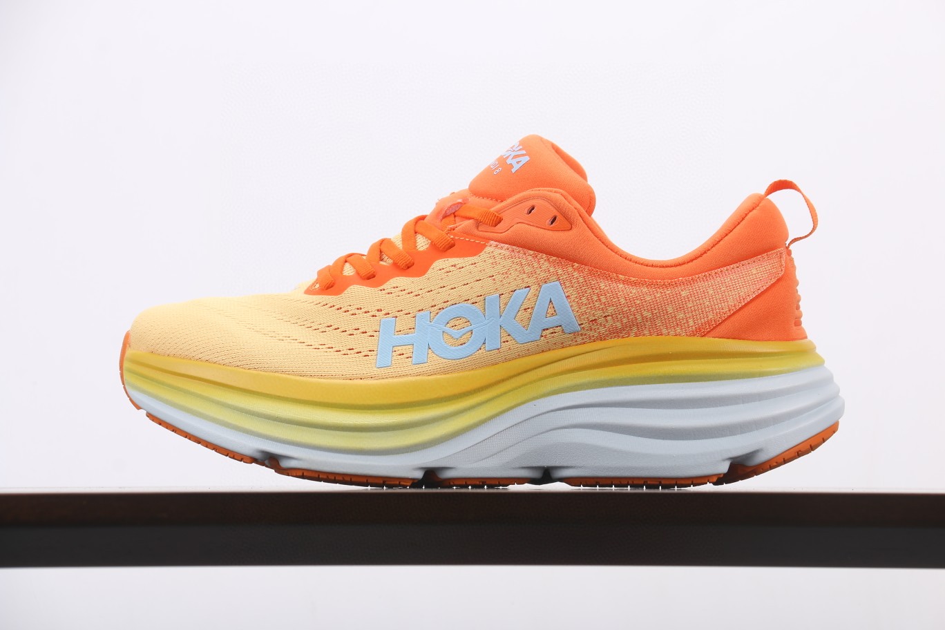 HOKA ONE ONE Bondi 8 邦代8 橙色 低筒 户外鞋 运动鞋 跑步鞋 跑鞋 男鞋 1123202-PBAY