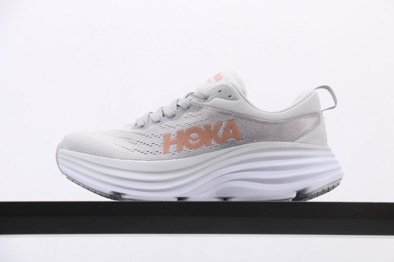 HOKA ONE ONE Bondi 8 邦代8 灰色 低筒 户外鞋 运动鞋 跑步鞋 跑鞋 男鞋 1127952-HMLR