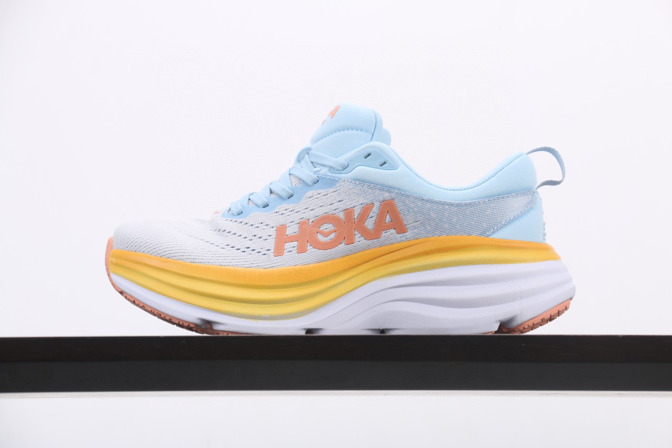 HOKA ONE ONE Bondi 8 邦代8 浅蓝色 低筒 户外鞋 运动鞋 跑步鞋 跑鞋 男鞋 1127952-SSCA
