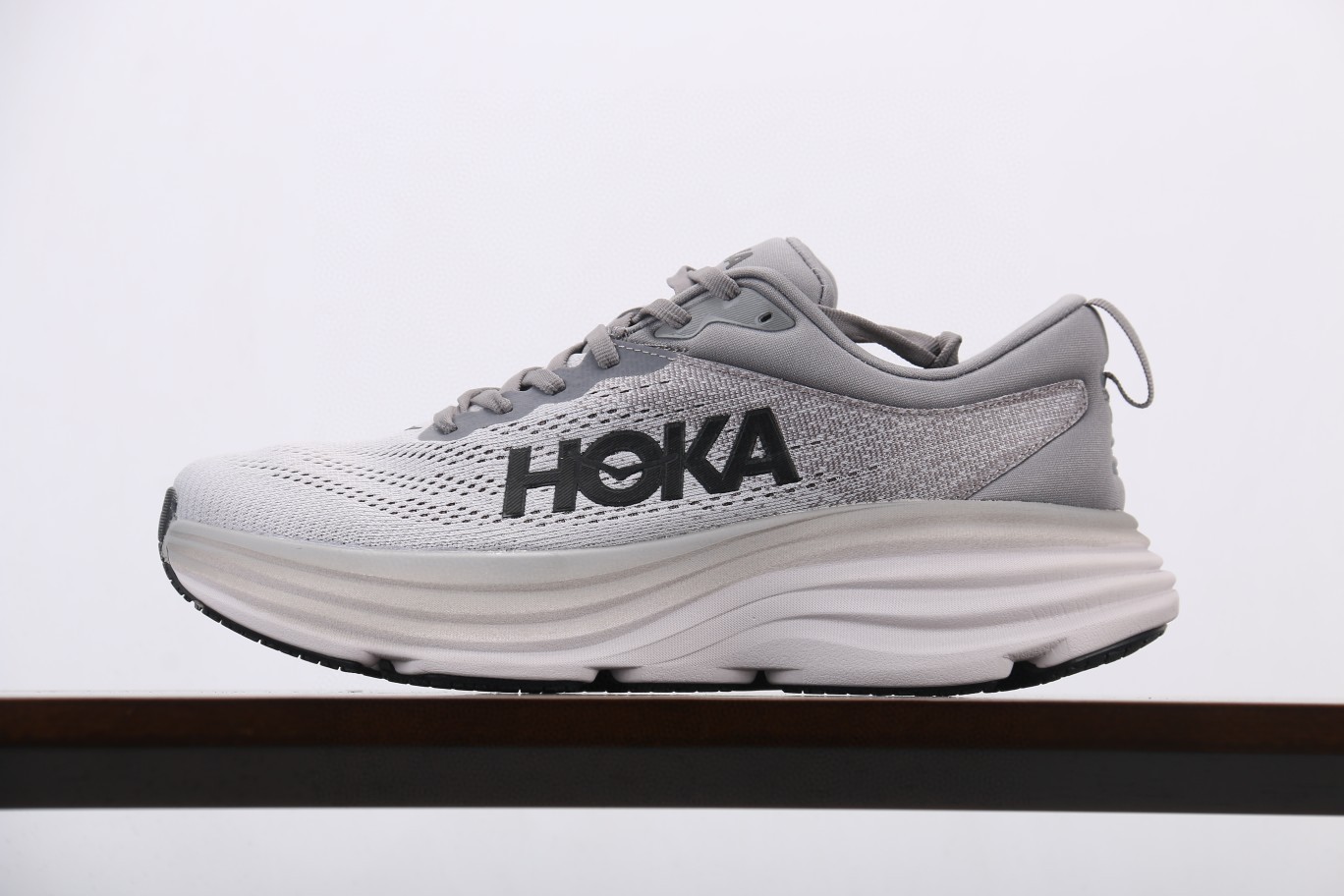 HOKA ONE ONE Bondi 8 邦代8 灰黑 低筒 运动鞋 跑步鞋 跑鞋 男鞋 1127953-SHMS